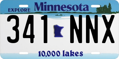 MN license plate 341NNX