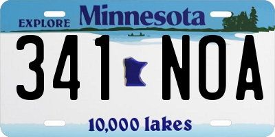 MN license plate 341NOA