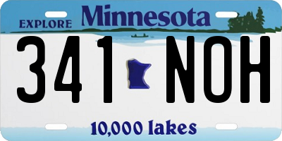 MN license plate 341NOH