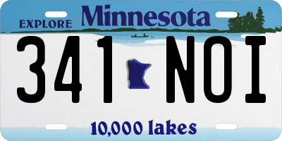 MN license plate 341NOI