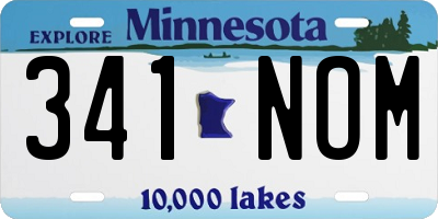 MN license plate 341NOM