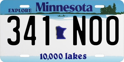 MN license plate 341NOO