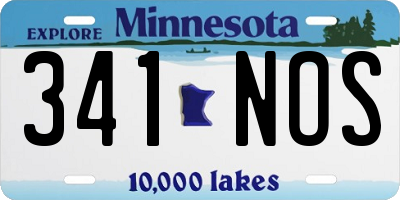 MN license plate 341NOS