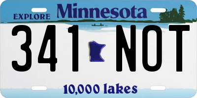 MN license plate 341NOT