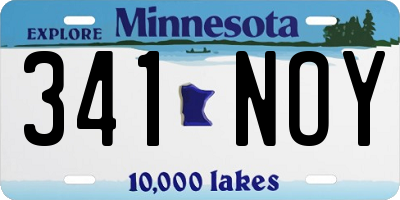 MN license plate 341NOY