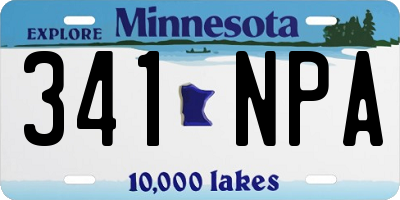 MN license plate 341NPA