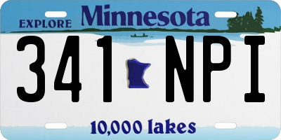 MN license plate 341NPI