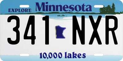 MN license plate 341NXR
