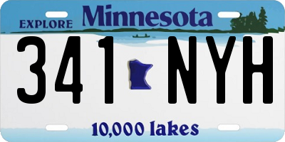 MN license plate 341NYH