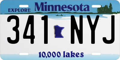 MN license plate 341NYJ