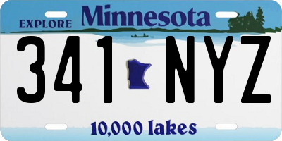 MN license plate 341NYZ