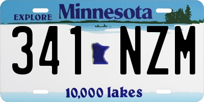 MN license plate 341NZM