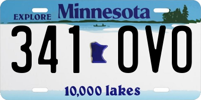 MN license plate 341OVO