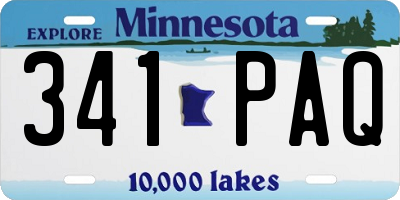 MN license plate 341PAQ