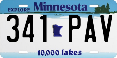 MN license plate 341PAV