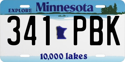 MN license plate 341PBK