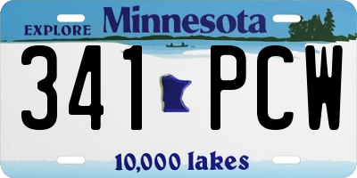 MN license plate 341PCW