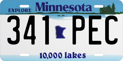 MN license plate 341PEC