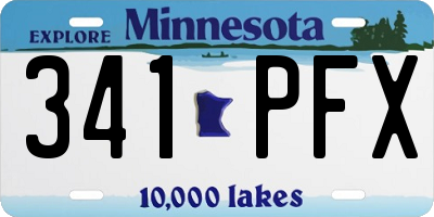 MN license plate 341PFX