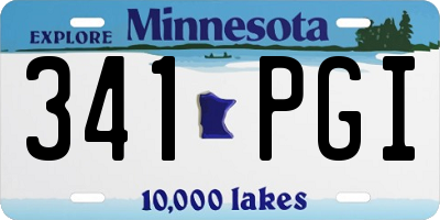 MN license plate 341PGI