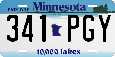 MN license plate 341PGY