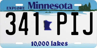 MN license plate 341PIJ