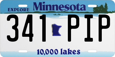 MN license plate 341PIP