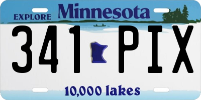 MN license plate 341PIX