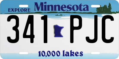 MN license plate 341PJC