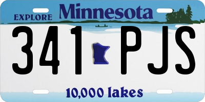 MN license plate 341PJS