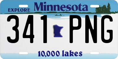 MN license plate 341PNG