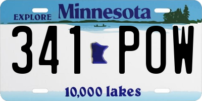 MN license plate 341POW