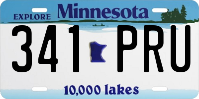 MN license plate 341PRU