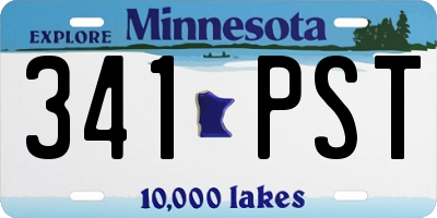 MN license plate 341PST