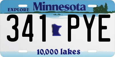 MN license plate 341PYE