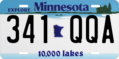 MN license plate 341QQA