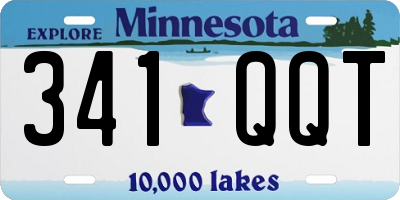MN license plate 341QQT