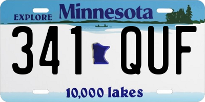 MN license plate 341QUF