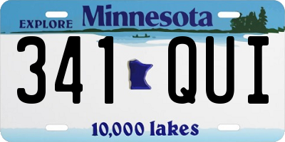 MN license plate 341QUI