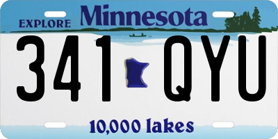 MN license plate 341QYU