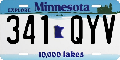 MN license plate 341QYV