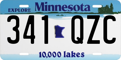 MN license plate 341QZC
