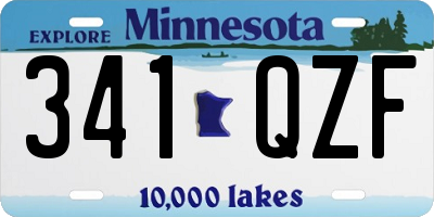 MN license plate 341QZF