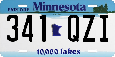 MN license plate 341QZI