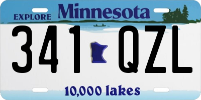 MN license plate 341QZL