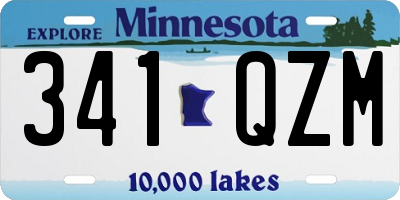 MN license plate 341QZM