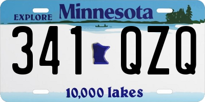 MN license plate 341QZQ