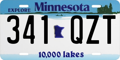 MN license plate 341QZT