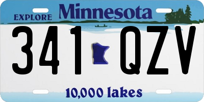 MN license plate 341QZV