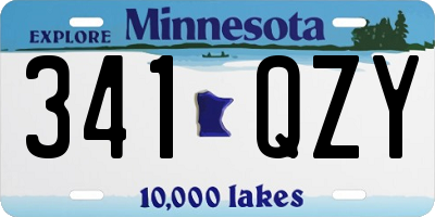 MN license plate 341QZY